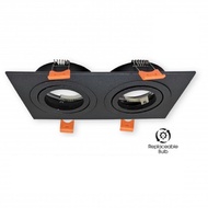 YETPLUS R.EYEBALL YM005-2 GU10 SQ BLACK