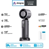 Amgras MetaHeld Fan Max Handheld Fan Cooling Ultra-High Speed ​​Turbine Fan 100-speed Adjustable Fol