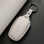 Leather Car Key Cover Casing Accessories For Ford Ranger Sprot 2023 Wildtrak 2023 Ranger 2024 Raptor