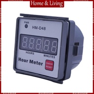 AOTO Digital Hourmeter HM-D48 0‑999 99h Timer for Lawn Mower Generator  Tractor