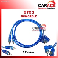 ✴☫[Malaysia In stock] Car Audio Stereo Amplifier 2 TO 2 RCA Cable |  RCA Cable | RCA 0.5M | RCA 1.2M