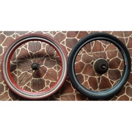 Original 20 inch pull set rims + tires, removed