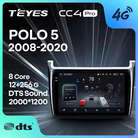 TEYES CC4 PRO For Volkswagen POLO 5 2008 - 2020 CarPlay Auto 2DIN Autoradio Radio Multimedia Stereo