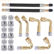 Tire Valve Extender Set 20 Pieces 45 Degree 90 Degree 135 Degree for Cars Trucks