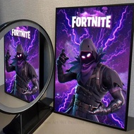 Hottest Fortnite Game Poster High Definition Wall Sticker Cute Cat and Car Theme Gamer Gift