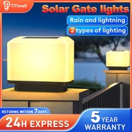 Solar Gate Lamp Waterproof Lampu Pagar Solar Gate Light Outdoor Pillar Light Remote Control For Gate Garden Courtyard