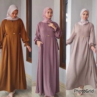 100Rb 3Pcs Gamis Nikita Polos - Gamis Busui Friendly