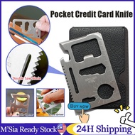 Mini Pocket Credit Card Knife Outdoor Camping Hiking Survival Tool Multipurpose Stainless Steel Surv