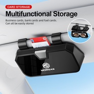 Multifunction ABS Universal Car Sun Visor Eyeglasses Sunglasses Eye Glasser Ticket Card Holder Organ