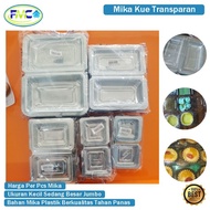 ND- Mika Kemasan Makanan Kue Transparan Mika Plastik Tebal Bening Tempat Penyimpanan Makanan Plastik