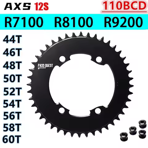 PASS QUEST 110 bcd 4 bolt chainring for Shimano 105 r7100 ultegra 8100 dura ace 9200 54T 56T 58T 60T