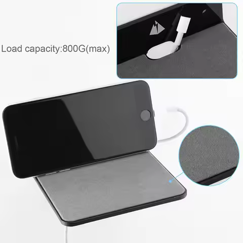 Acrylic Wall Mount Multifunctional Speaker Wall Shelf Stand for Webcam Cell Phones Router Accessorie