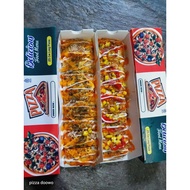 50pcs Long Pizza Box Size 25x6x4cm Ivory Paper