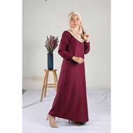 [Arabi fashion 22] Jubah Muslimah Umrah Murah Wanita Perempuan Plain Ironless Plus Size S to 3XL ready stock