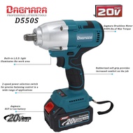 DAGMARA Electric Brushless Heavy Duty Cordless Impact Wrench 550Nm (1/2")