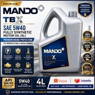 MANDO+ TBX SAE 5W40 Fully Synthetic Motor Oil (4L) Premium Engine Protection for Modern Petrol & Die