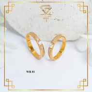 CINCIN EMAS WEDDING NIKAH KADAR 375 (8K) CINCIN EMAS COUPLE MATA SATU CINCIN SATUAN SIMPLE & MENAWAN