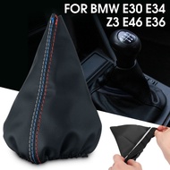 PU Leather Gear Shift Knob Shifter Boot Cover For BMW E30 E34 E36 E46 Z3