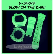 G-SHOCK GLOW IN THE DARK JELLY Gshock Strap DIY BAND AND BEZEL : DW5600 DW6900 GA/GD GA400 GA700 GW9