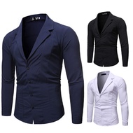 Men s Casual Solid Color Blazer Spring High Quality Clothes Male Long Sleeve Coats Jackets For Men P