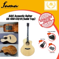 [FAMA]A&K 41"  Acoustic Guitar AK-550 CEQ N(Solid Top) WITH EQ PICKUP