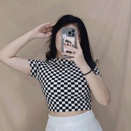 Checker Chess Crop Top Women's T-shirt / women's crop top / latest women's crop top / crop top / cro
