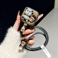 KAISHIBAO | Coffee Bear Charger Protector Anti-Break Cable Guard for Apple iPhone 17 Series (40W)