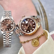 Rolex Swiss100% AsliOriginal Jam Tangan Rolex Wanita Rolex Datejust Series 18K Rose Gold Diamond 28M