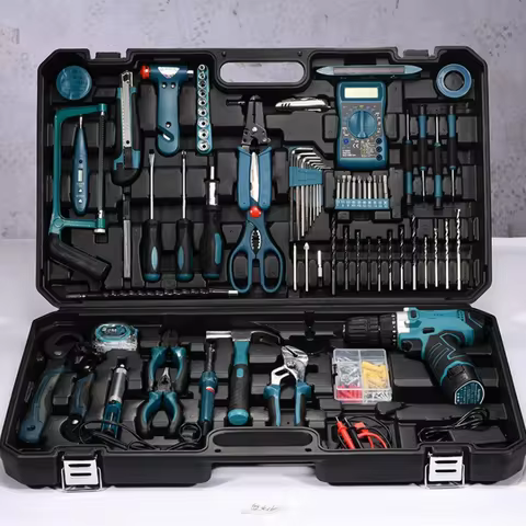19-160PCS Electric Drill Power Tool Sets Multifunctional Home Repair Combination Screwdriver Pliers 