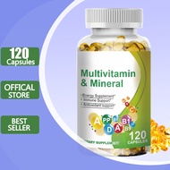 Multivitamin & Minerals Capsules with Vitamin B12, D3 & K2 - Boosts Energy & Metabolism, Supports