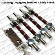 A set of house door handles 35cm & 45cm long / house door pulls / stainless handles