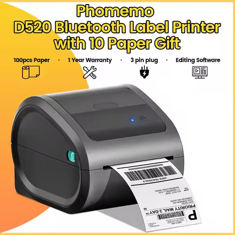 Phomemo D520BT Shipping Label Printer Thermal Label Printer for Small Shipping Business Package 4x6"