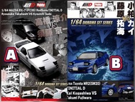 HJDM64 x Hobby Japan 1:64合金模型！頭文字Initial D主題兩款預售中。場景式Diorama Sheet 吸塑卡版Blister Card Version包装，截單日期3月