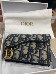 Dior Saddle 帆布銀包