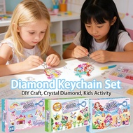 Stickers Toys Activity Kids Crafting Kit Set Painting Diamond Pendant Keychain for Kids DIY Crystal