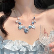 Oil-Drop Starfish Necklace Colorful Shell Pearl Ocean Jewelry Gift