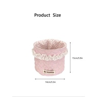 CuteQuiltedMakeupStorageBasket,ScallopedBasketsMultifunctionalLargeCapacityStorageBasket,DesktopStor