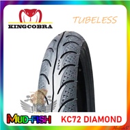TAYAR MOTOSIKAL KING COBRA KC 72 DIAMOND 3D 70/90-17 | 80/90-17 TUBELESS TYRE (KC72)