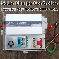 ชุดนอนนา โซล่าเซลล์ ชุดอินเวอร์เตอร์ 8000 W MPPT Powmr 60A รุ่นใหม่ พร้อมกันฟ้า สิ้นค้ามีประกัน พร้อ