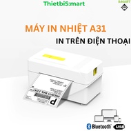 BLUETOOTH PRINTER A31 5MART PRINT A7 SIZE THERMAL LABEL PRINTING (SHOPEE PRINTING, DELIVERY PRINTING
