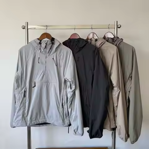 Yamatomichi Alpha Anorak Outdoor Hooded Fleece Thermal Jacket Lightweight Jacket