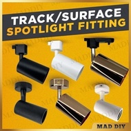 <TRACK/SURFACE> SPOTLIGHT FITTING GU10 BULB HOLDER REPLACEABLE BULB CEILING SPOTLIGHT FITTING