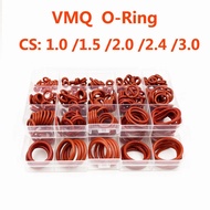 Silicone O Ring Sealing Washer CS 1/1.5/2.0/2.4/3.1 Red O-ring Plumbing Gaskets Oil Resistant High T