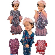 Baju Kurung Budak Perempuan Raya 2022 Girl Kids Baju Kurung Kanak Kanak Baby Bayi Peplum Cotton