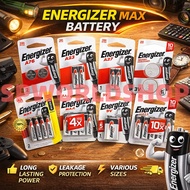 READY STOCK Energizer Max A76 LR44 A23 ECR2032 3V E92 AAA E91 AA CR2032 3V 6LF22 9V 522 2032 Battery