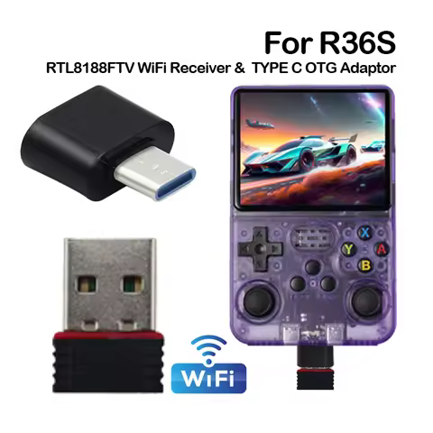 For R36S Game Console WiFi Network RTL8188FTV USB Dongles Type C OTG USB3.0 Adaptor For R36S/R36H/R3