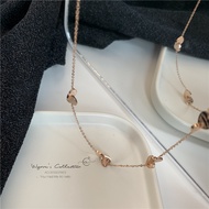 WYNNE 'S ETERNAL LOVE ETERNAL LOVE Heart-to-Heart Clavicle Chain Plated 18k Color-Preserving LOVE Ne