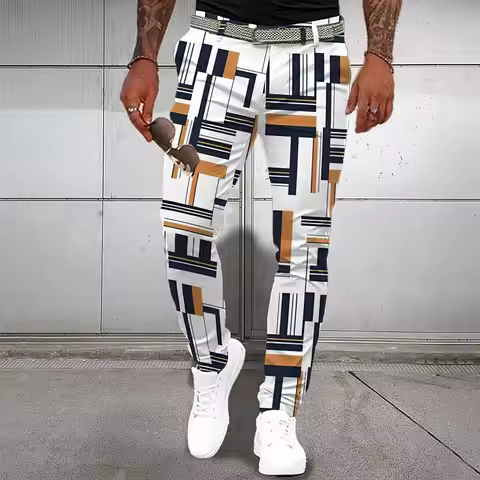 2025 men's fashionable casual pants adopt high-quality fabrics, diverse design styles and color comb