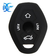 in stock 3 Button Remote Key Fob Silicone Case Cover For BMW E46 E39 Black