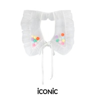 iCONiC PELLUCID COLLAR  คอปกเสื้อ แต่งระบาย แบบผูกโบว์ บรรจุ กล่อง สวยหรู ปกเสื้อ ปก ผ้าพันคอ ผ้าคลุ